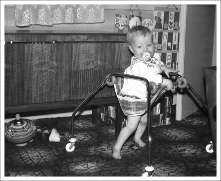 Susan in Baby-walker 1974